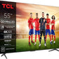 TV Mini LED 55" TCL 55C6K, UHD 4K, AiPQ Pro Processor, Smart TV, Google TV, Negro