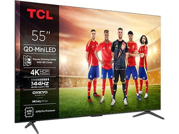 TV Mini LED 55" TCL 55C6K, UHD 4K, AiPQ Pro Processor, Smart TV, Google TV, Negro