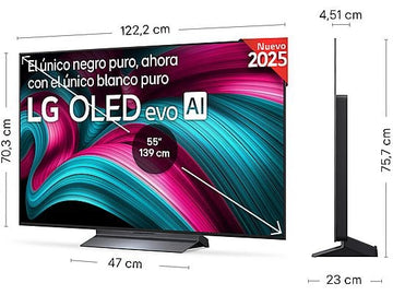 TV OLED 55" - LG OLED55C55LA, 4K UHD, α9 AI Processor Gen8, Smart TV, 120 Hz