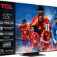 Televisor TCL QD-Mini LED 55C7K, 55 pulgadas, 4K, 144Hz, Google TV