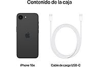 iPhone 16e (2025) de Apple, 128 GB, 5G, Negro
