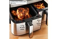 Freidora de aire y grill Moulinex Dual Easy Fry & Grill EZ905D, 8.3 L, Inox
